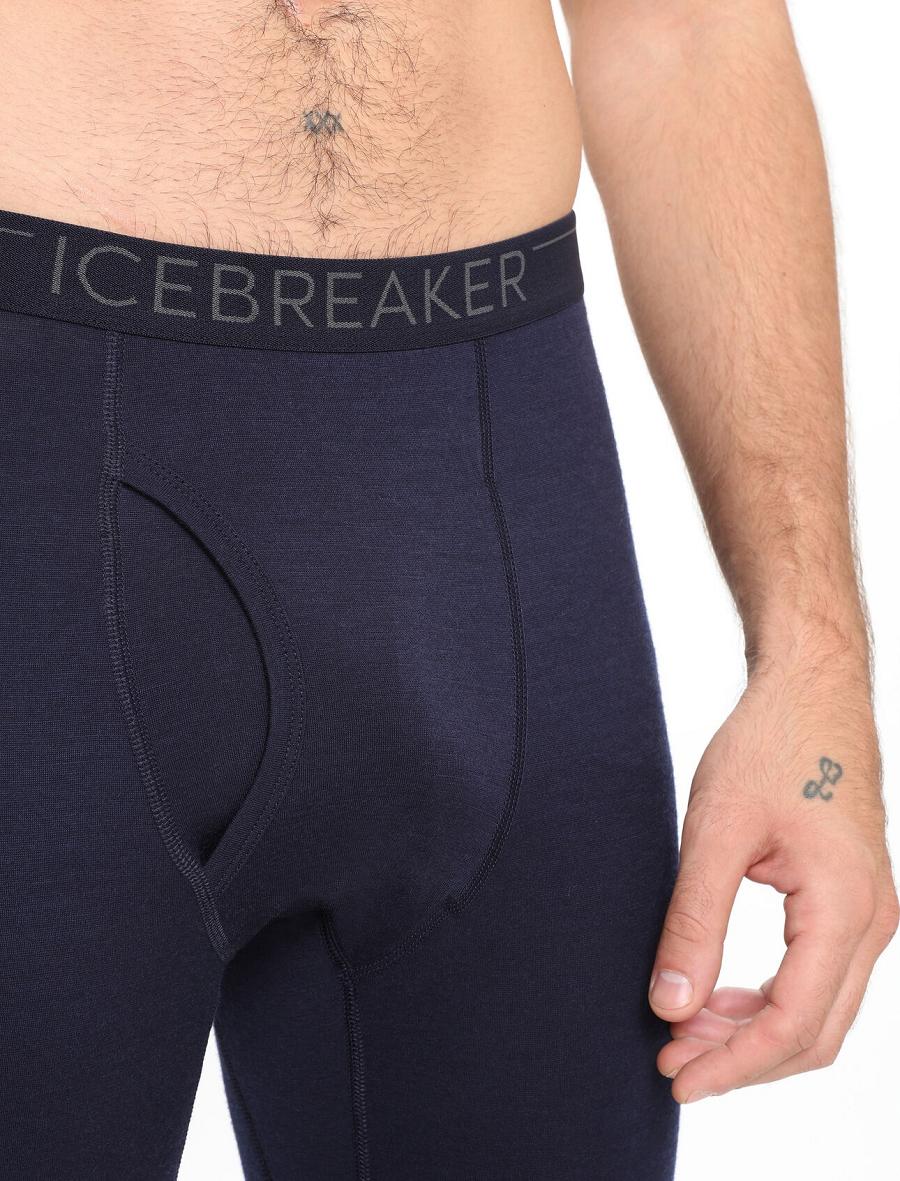 Icebreaker Merino 200 Oasis with Fly Miesten Leggingsit Laivastonsininen | FI 1132WNBY